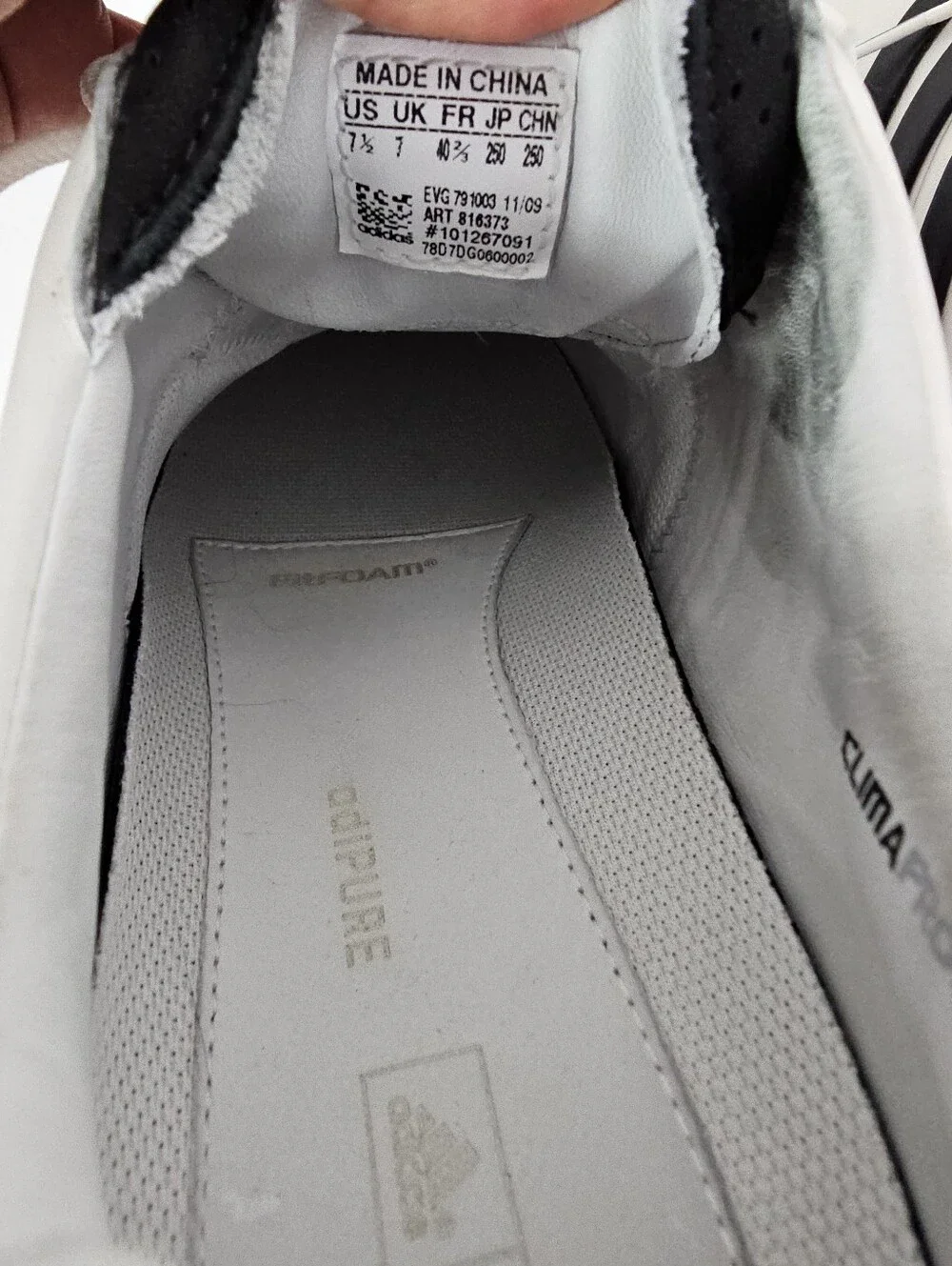 Adidas Adipure Climaproof Traxion Golf Shoes White Leather LavStyle #816373